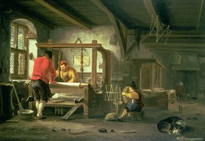 Laboratorio di un tessitore da Johannes Dircksz van Oudenrogge